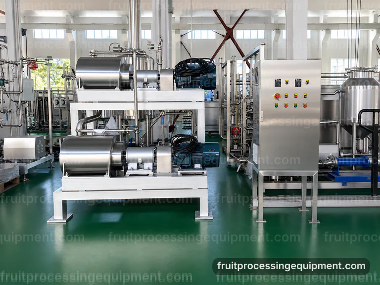 industrial fruit processing equipment set, installation and maintenance: unit operation matching connection view