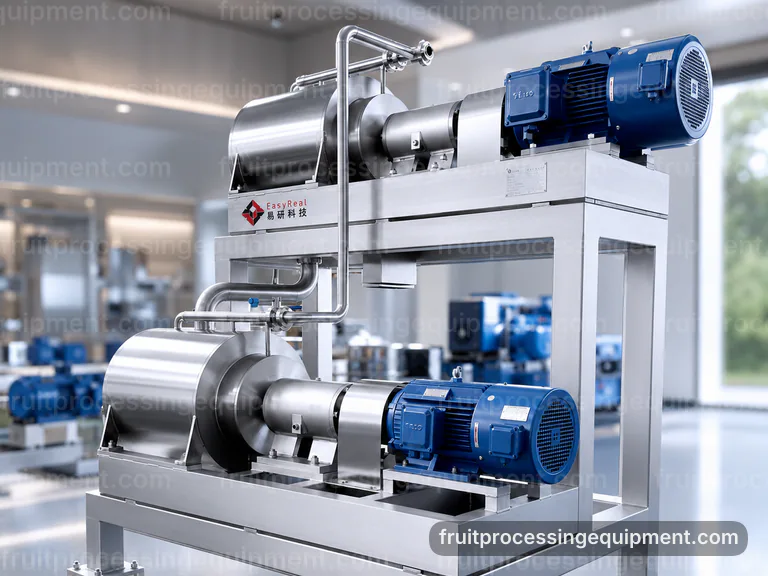 Industrial Fruit Processing Equipment Set: Feed And Output Handling Interface industrial fruit processing equipment set, feed and output handling: unit operation matching connection view