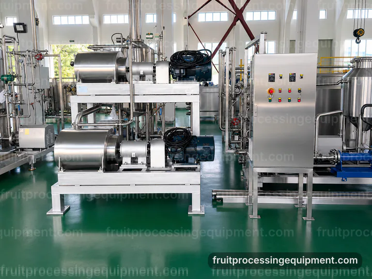 industrial fruit processing equipment set, performance troubleshooting: modular fruit process machines connection view