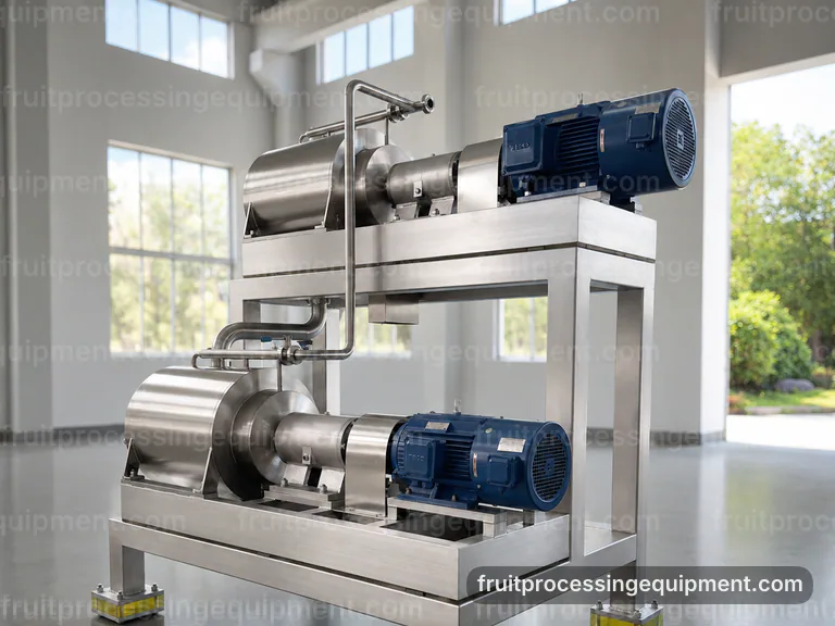industrial fruit processing equipment set, configuration options: modular fruit process machines connection view